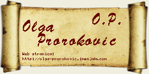 Olga Proroković vizit kartica